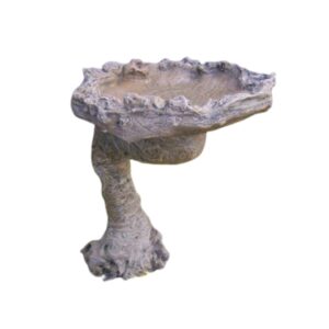 Curled Log Bird Bath & Stand