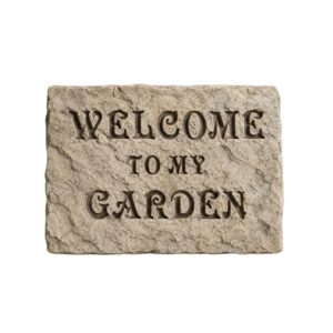 WELCOME TO MY GARDEN TABLET LARGE GREY
